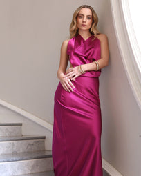 ANKARA MAGENTA DRESS