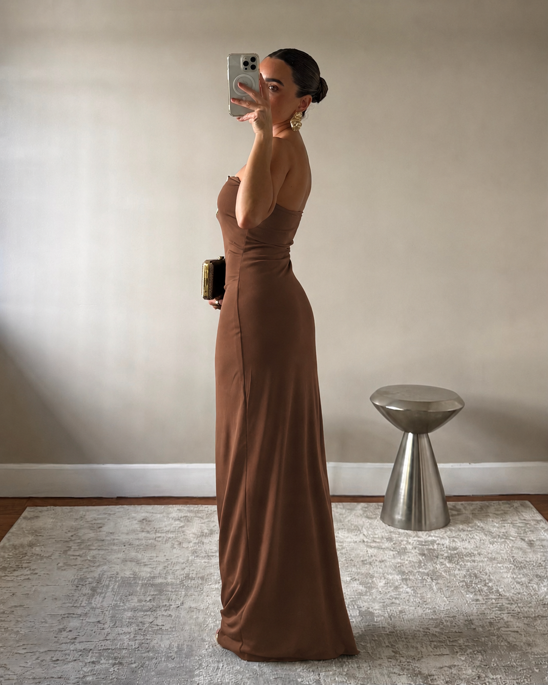 MAYA BROWN DRESS
