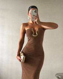 MAYA BROWN DRESS