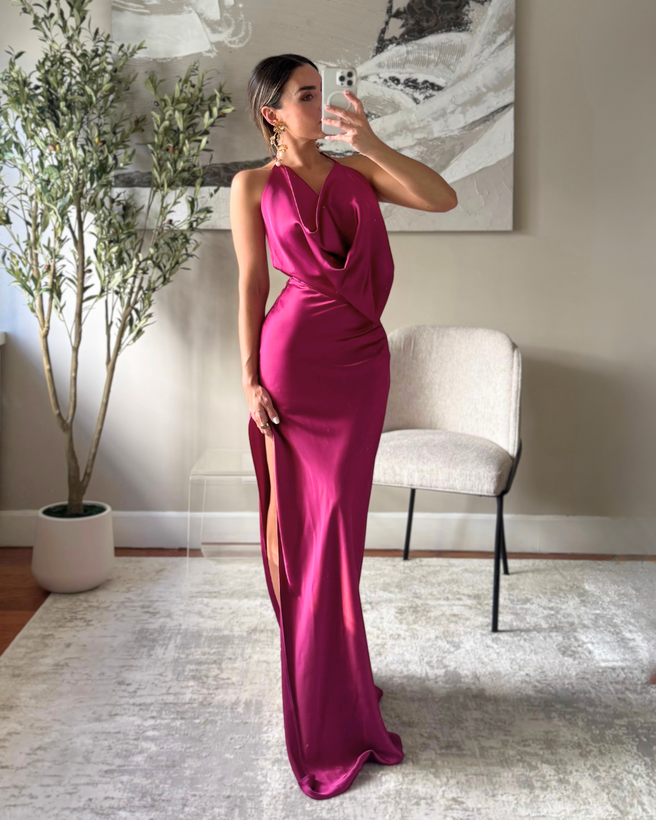 ANKARA MAGENTA DRESS