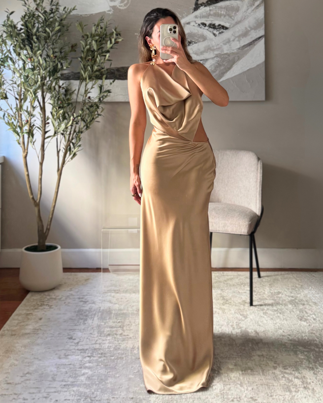 ANKARA GOLD DRESS