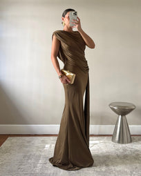 ZELI BROWN DRESS