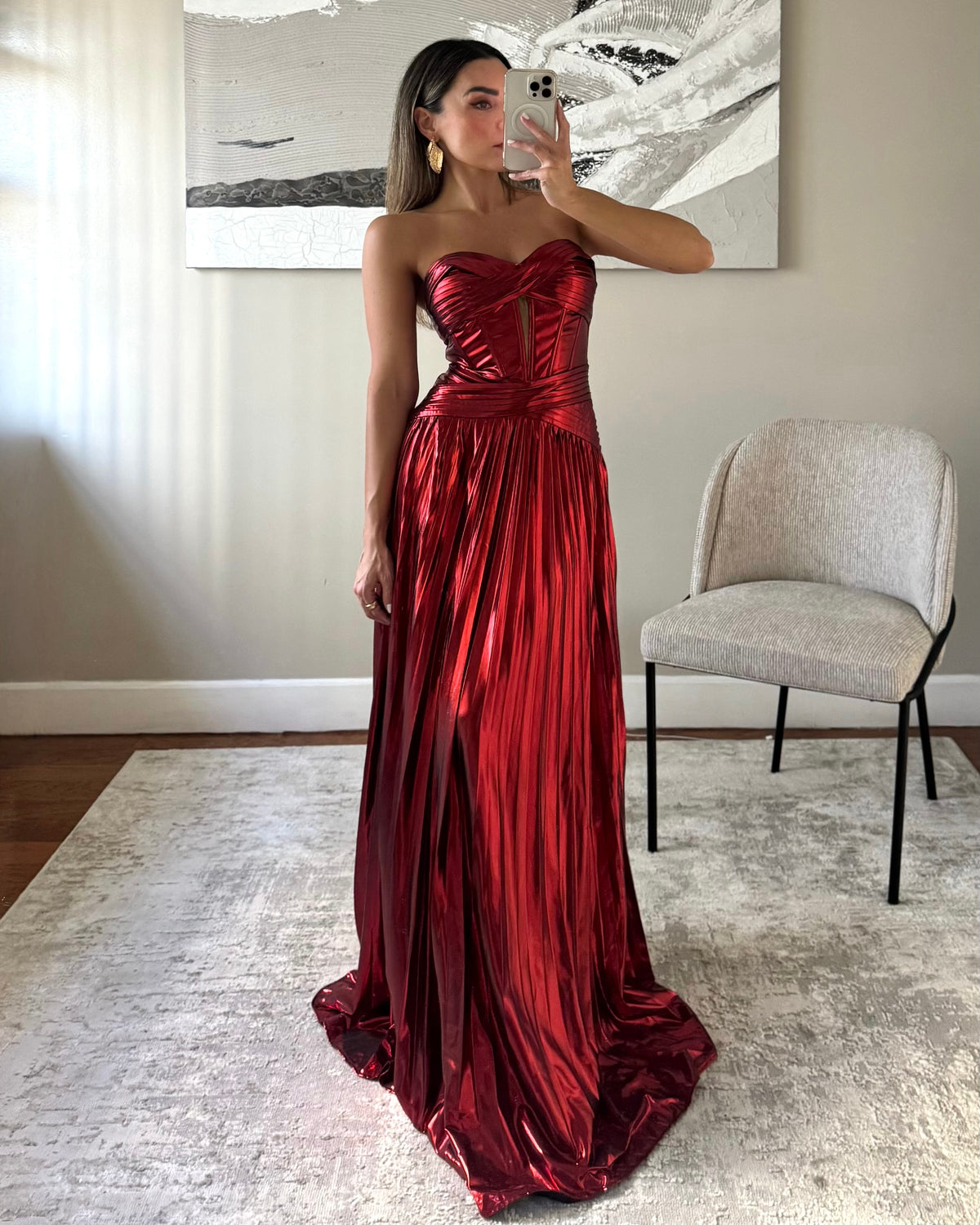 META RED DRESS — Auka Studio
