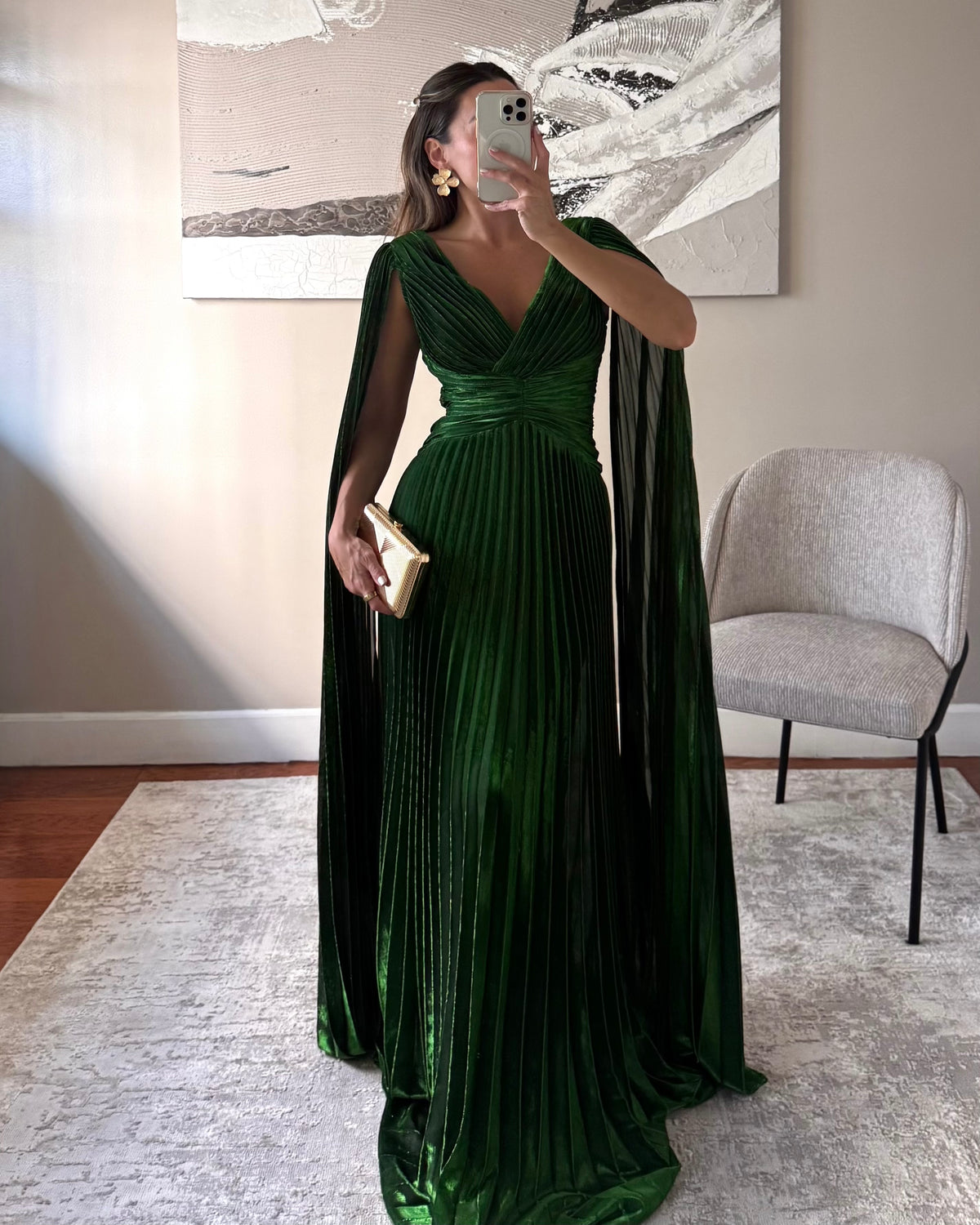 green dress dubai Luxury Beaded Dubai Green Evening Dresses with Spaghetti Straps SS225