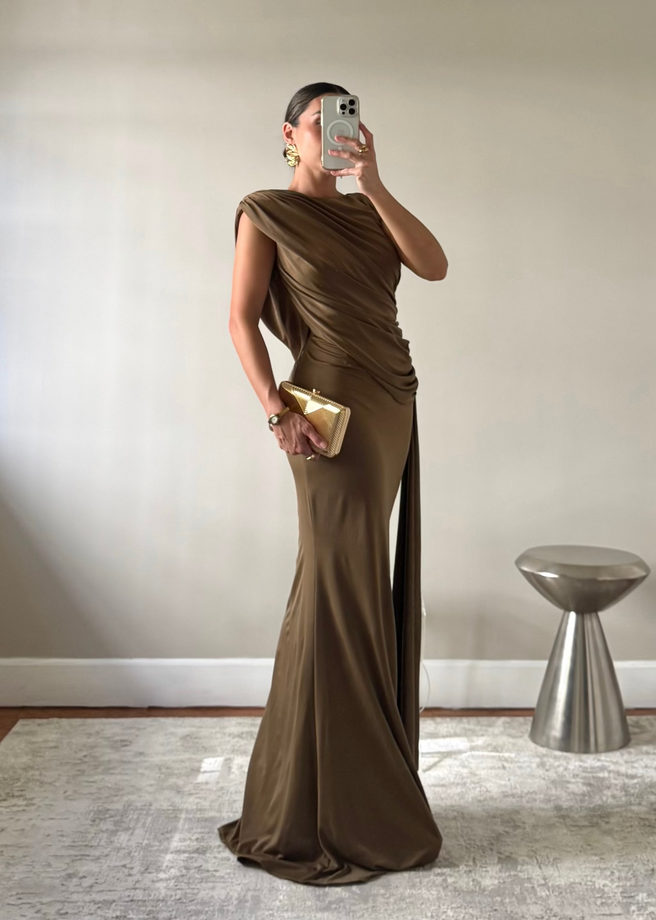ZELI BROWN DRESS