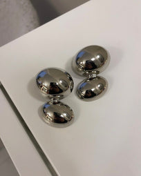 BAZEL SILVER EARRINGS - AUKA STUDIO