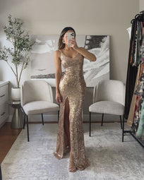 TRIANA ROSE GOLD DRESS